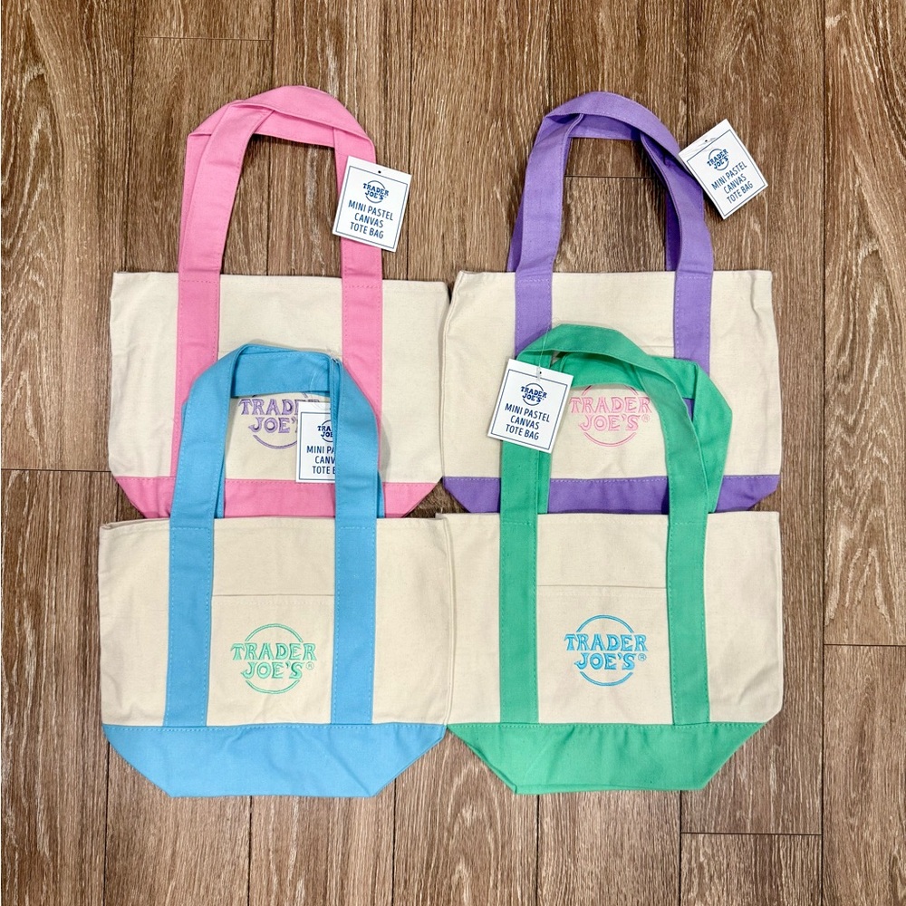 Trader Joe’s Mini Pastel Canvas Tote